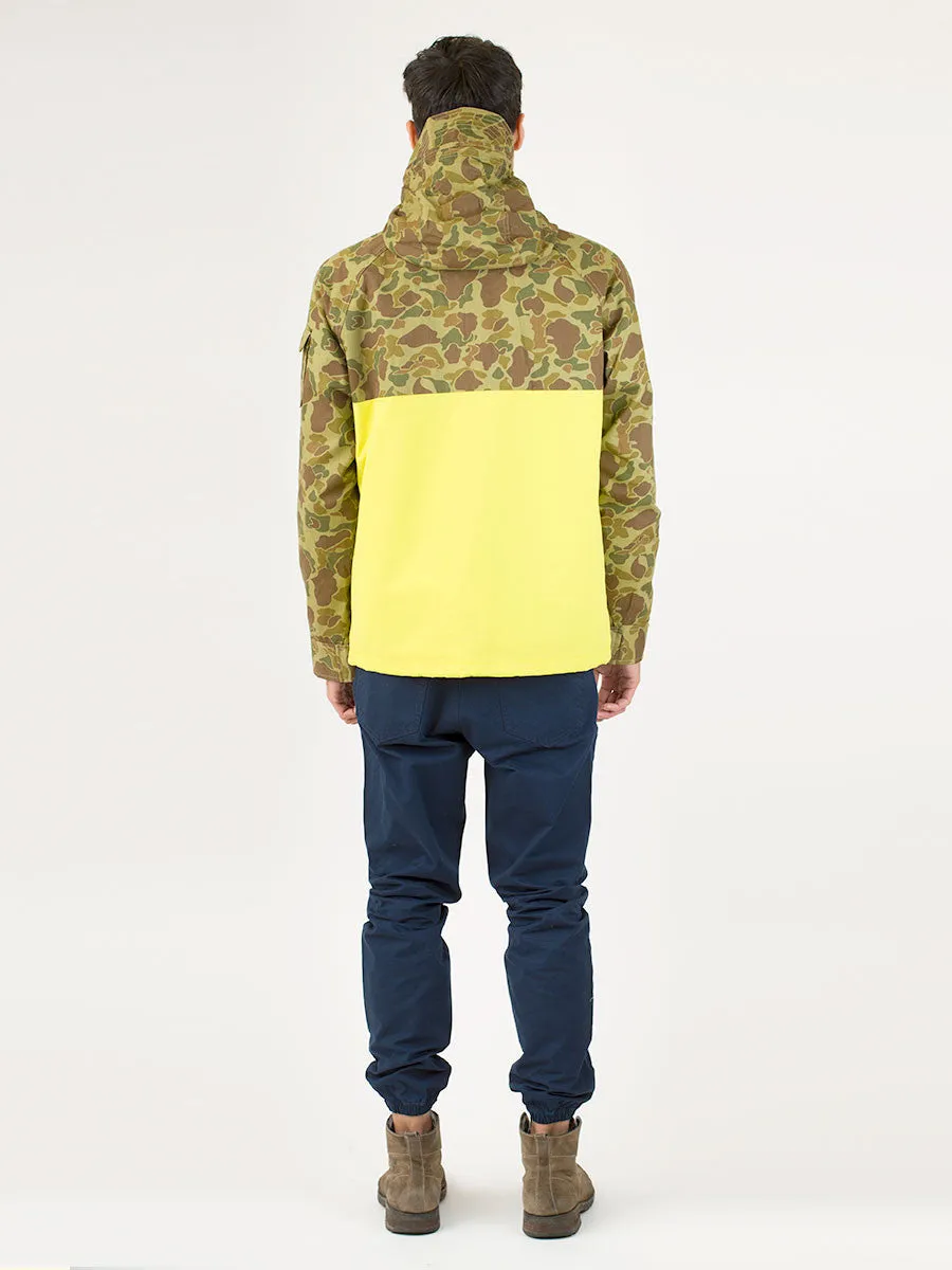 Vassan 2-Tone Mountain Parka in Bright Yellow Duck Camo