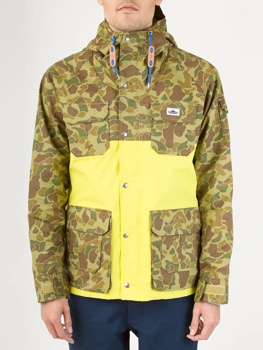 Vassan 2-Tone Mountain Parka in Bright Yellow Duck Camo