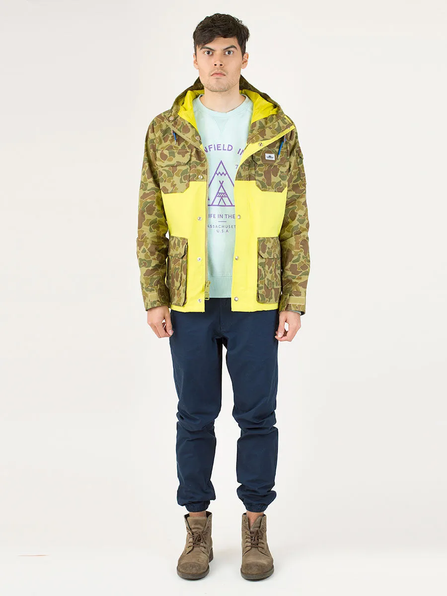 Vassan 2-Tone Mountain Parka in Bright Yellow Duck Camo