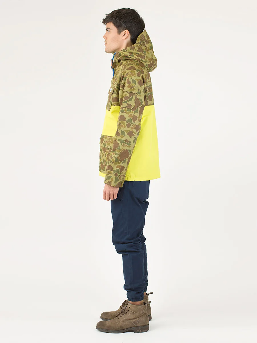 Vassan 2-Tone Mountain Parka in Bright Yellow Duck Camo