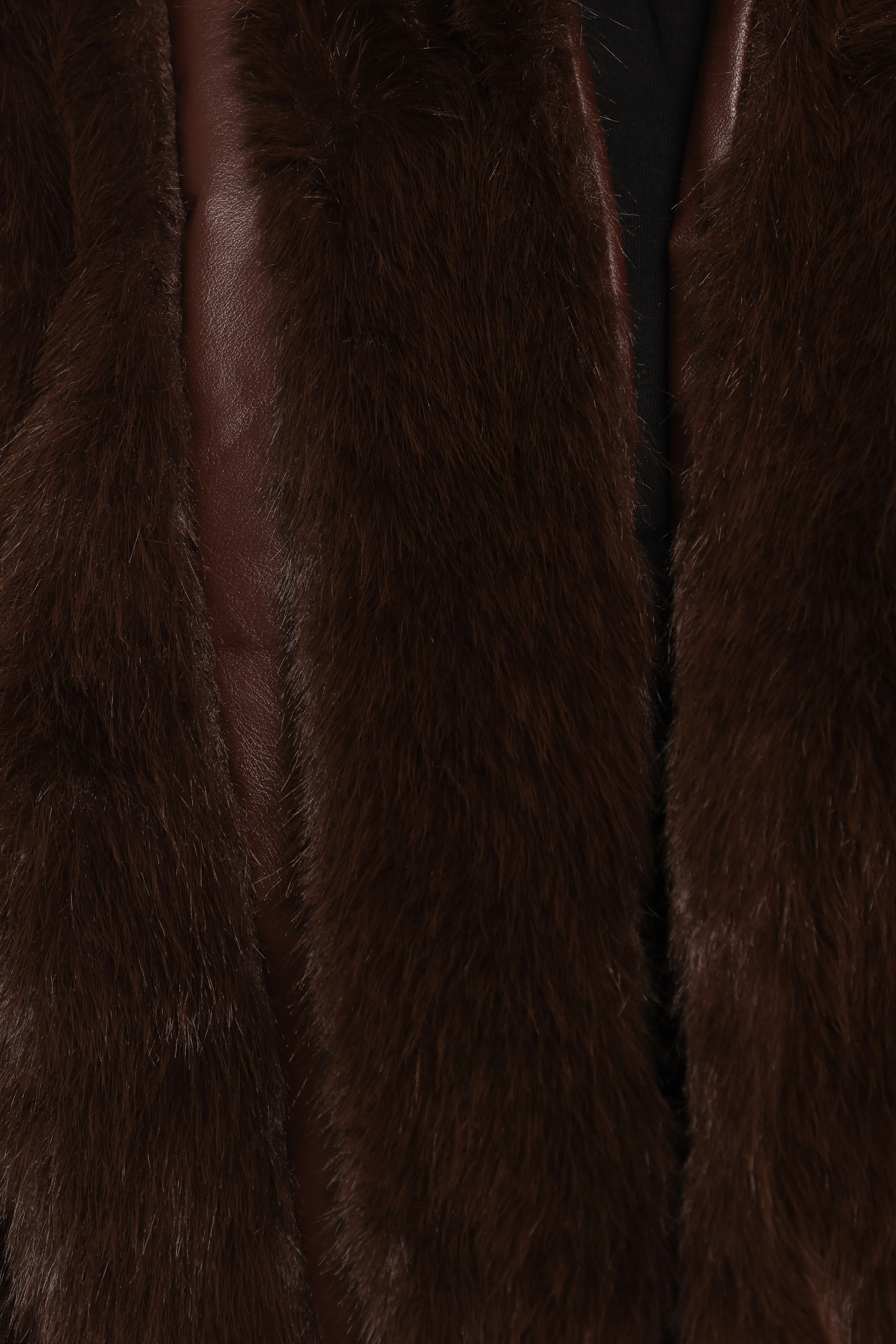 Velma Channel Faux Fur - Chocolate