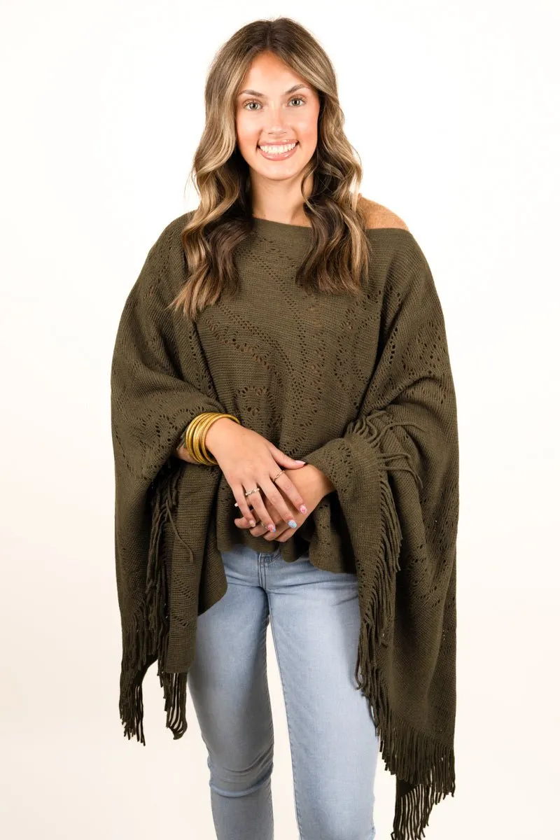 Western boho fringe poncho. so soft to cuddle up in.