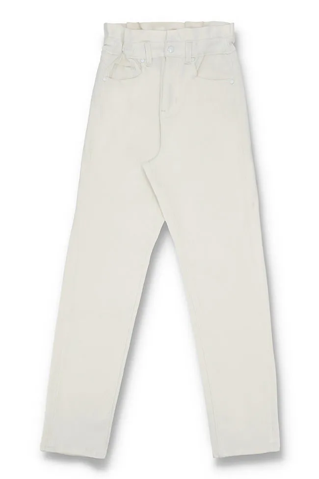 White Paper Bag Jeans