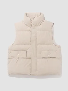 WLS Corduroy Cotton Apricot Loose Vest