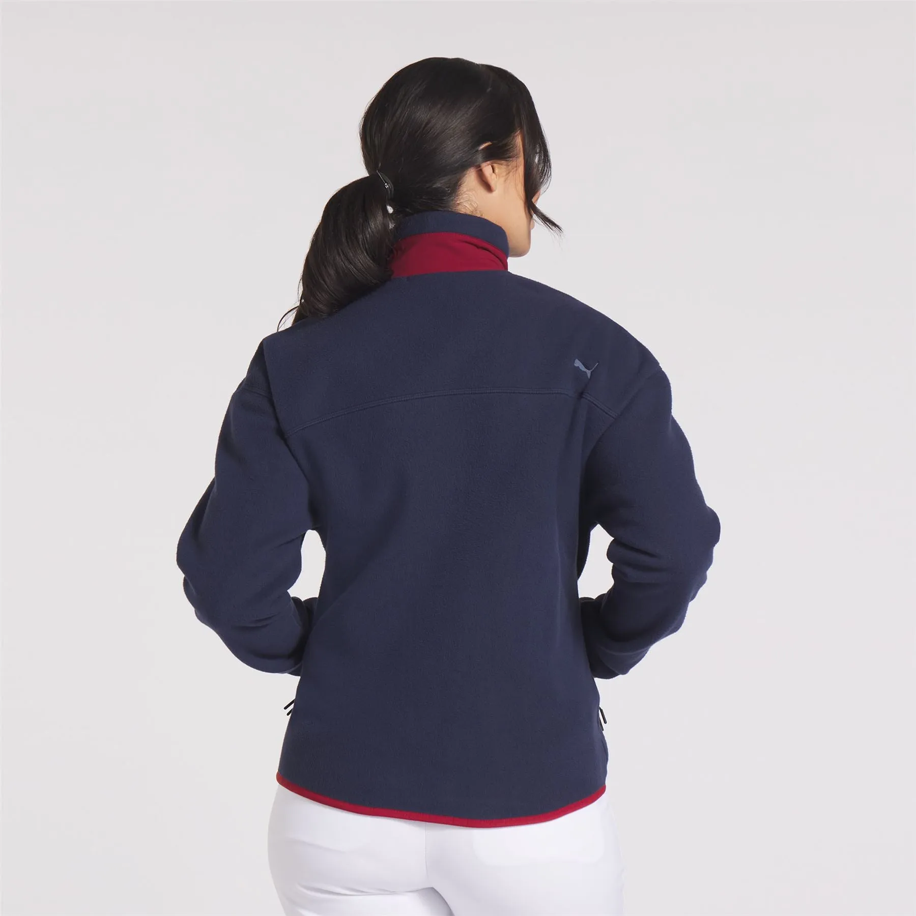 Womens Charley Fleece Full Zip Deep Navy/Intense Red - AW24