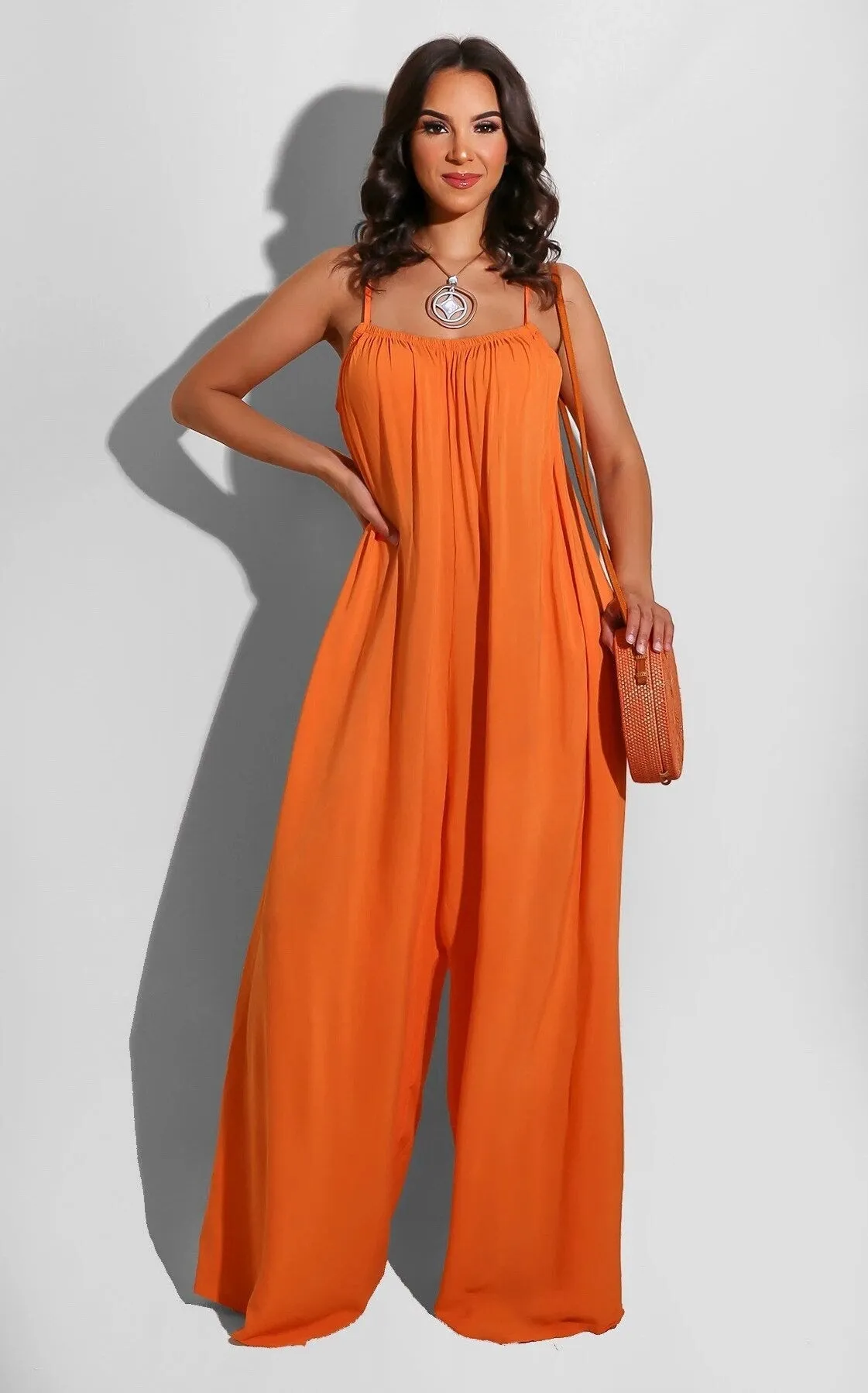 Women's Loose-Fit Spaghetti Strap Jumpsuit