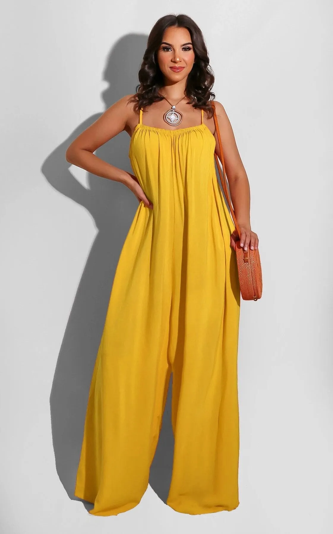 Women's Loose-Fit Spaghetti Strap Jumpsuit