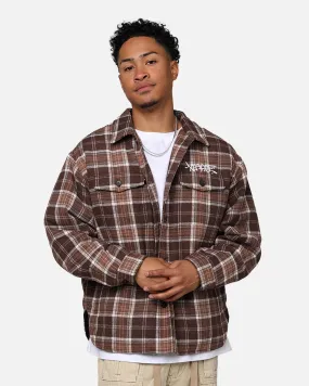 X-Large Quilted Flannel Shirt Brown