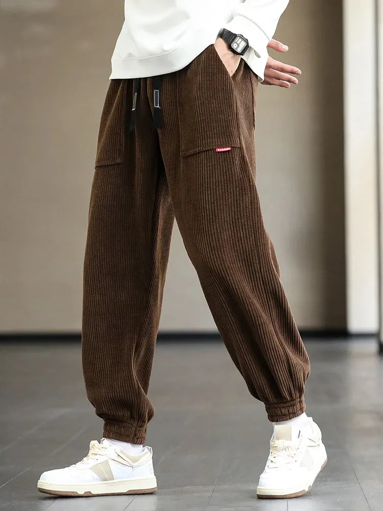 Xituodai 2024 New Autumn Winter Corduroy Sweatpants Men Baggy Joggers Fashion Streetwear Loose Casual Harem Pants Plus SIze 8XL