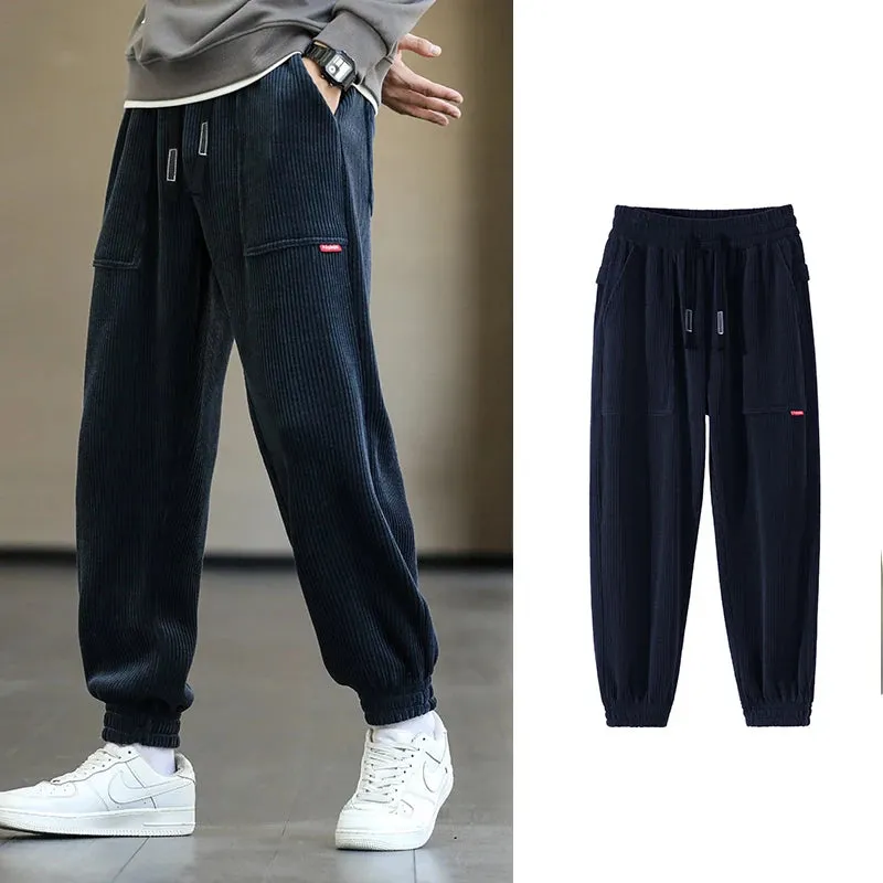 Xituodai 2024 New Autumn Winter Corduroy Sweatpants Men Baggy Joggers Fashion Streetwear Loose Casual Harem Pants Plus SIze 8XL