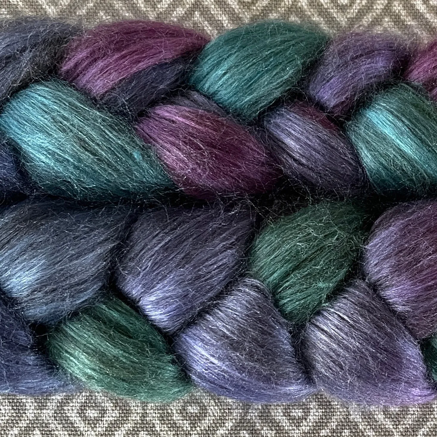 Yak Silk Roving - Carnival