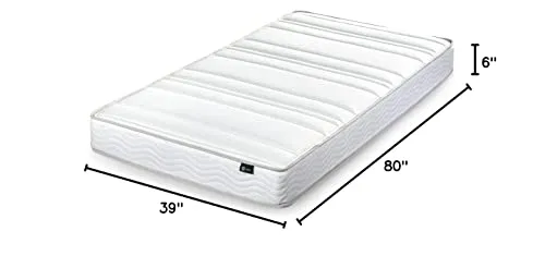 Zinus 6 Inch Foam and Spring Mattress / CertiPUR-US Certified Foams / Mattress-in-a-Box, Twin XL, Off White