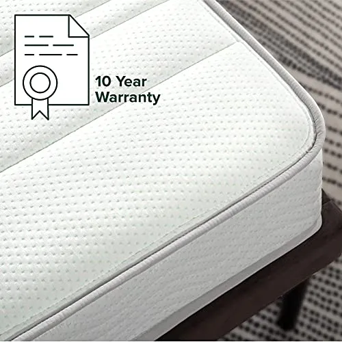 Zinus 6 Inch Foam and Spring Mattress / CertiPUR-US Certified Foams / Mattress-in-a-Box, Twin XL, Off White